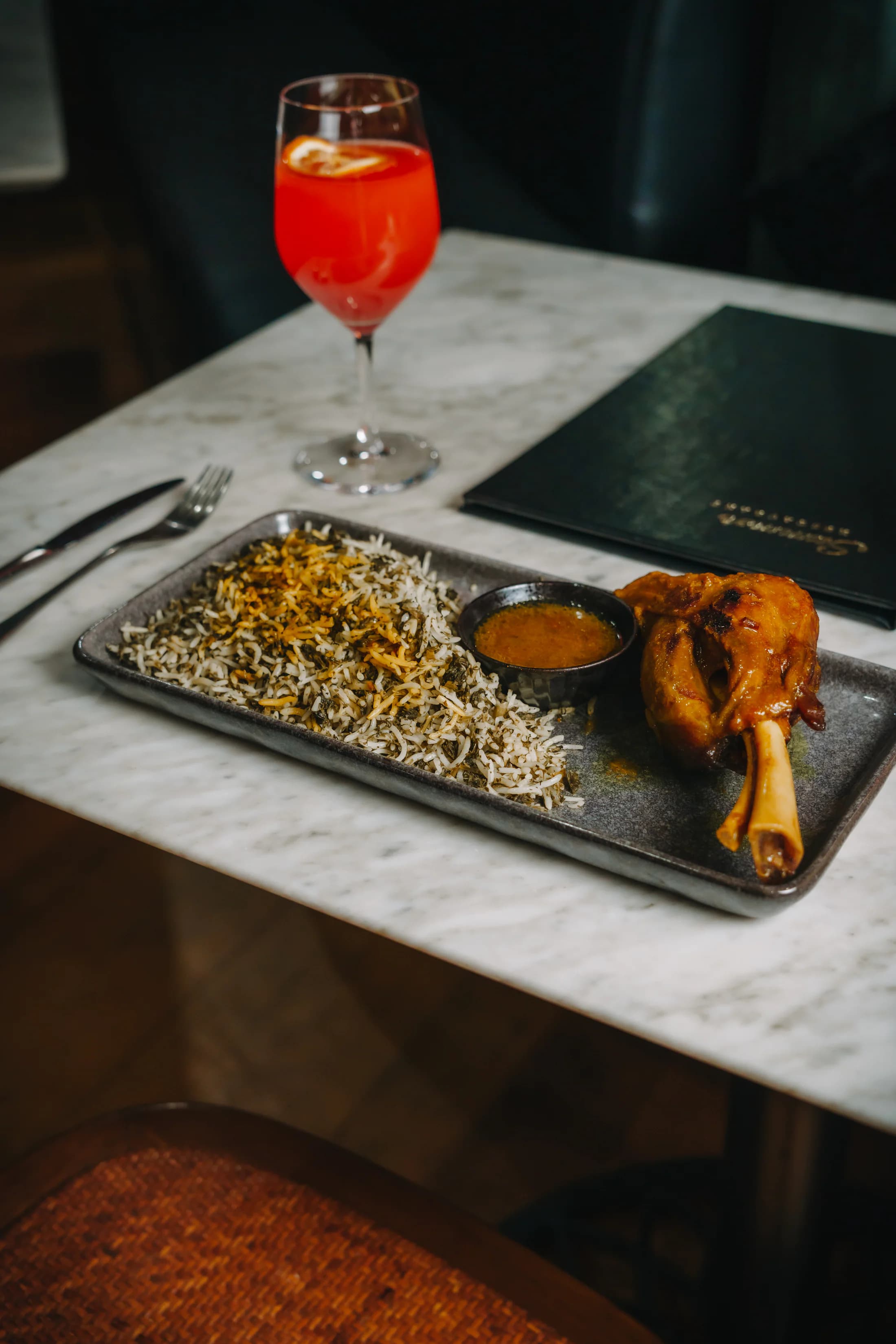 A richly plated dish photographed at Summer Restaurant